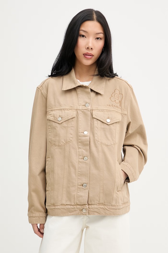 Marimekko jachetă pentru femei, din denim bej 095186