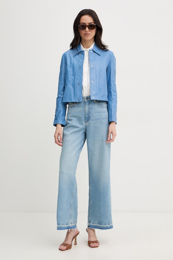 Max&Co. kurtka damska skórzana MCOBOCCALE 2616441023200 niebieski SS26