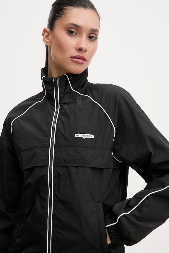 Tommy Jeans geacă sport de damă negru DW0DW22324