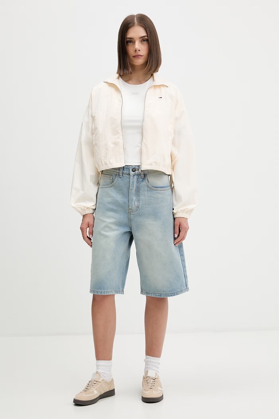Tommy Jeans kurtka przejściowa damska DW0DW22325 beżowy SS26