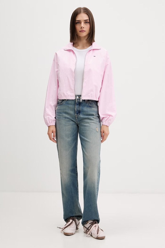 Tommy Jeans kurtka przejściowa damska DW0DW22325 różowy SS26