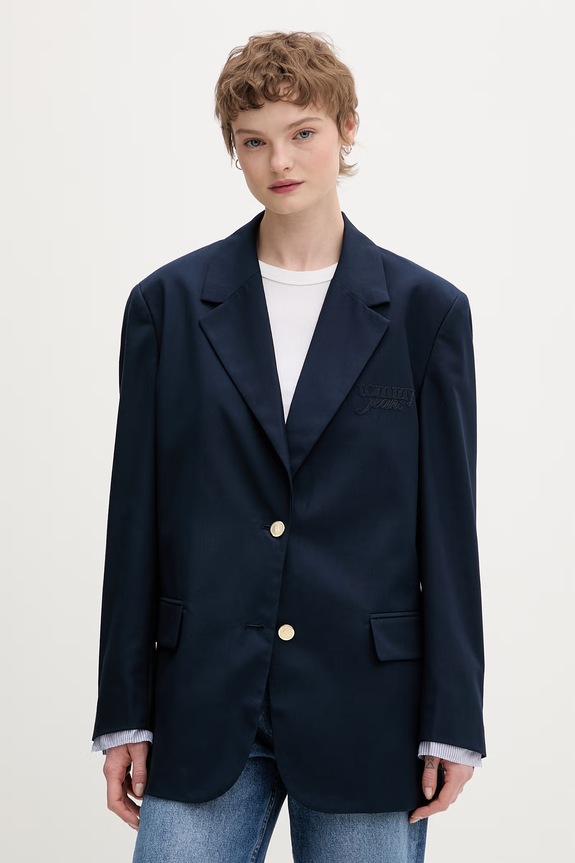 Tommy Jeans marynarka jednorzędowa damska granatowy DW0DW22601