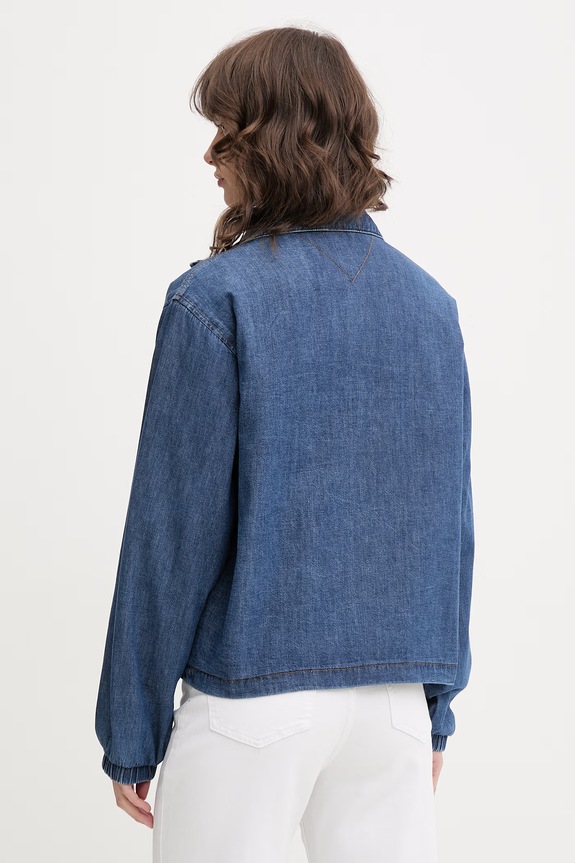 Oblečení Tommy Jeans bunda dámská džínová DW0DW22607 modrá