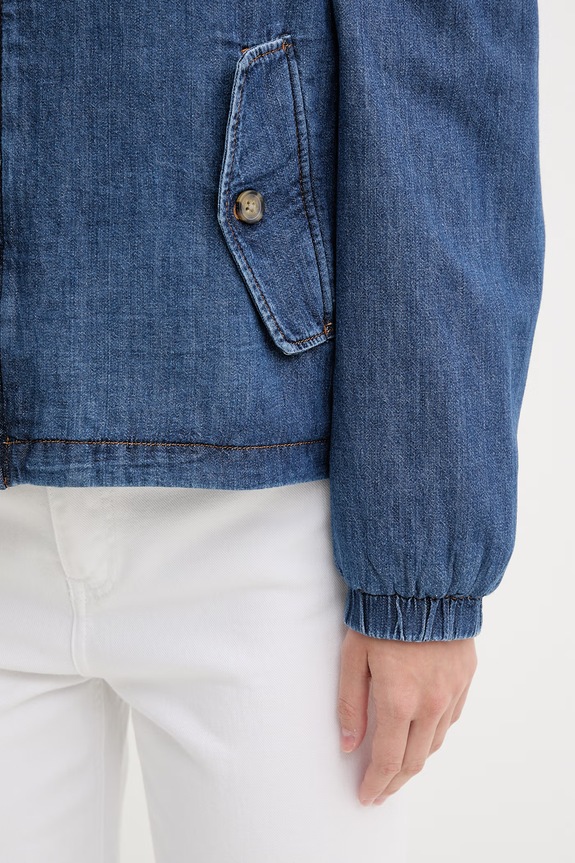 Tommy Jeans bunda dámská džínová DW0DW22607 modrá