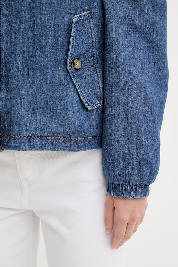 Tommy Jeans bunda dámská džínová DW0DW22607 modrá