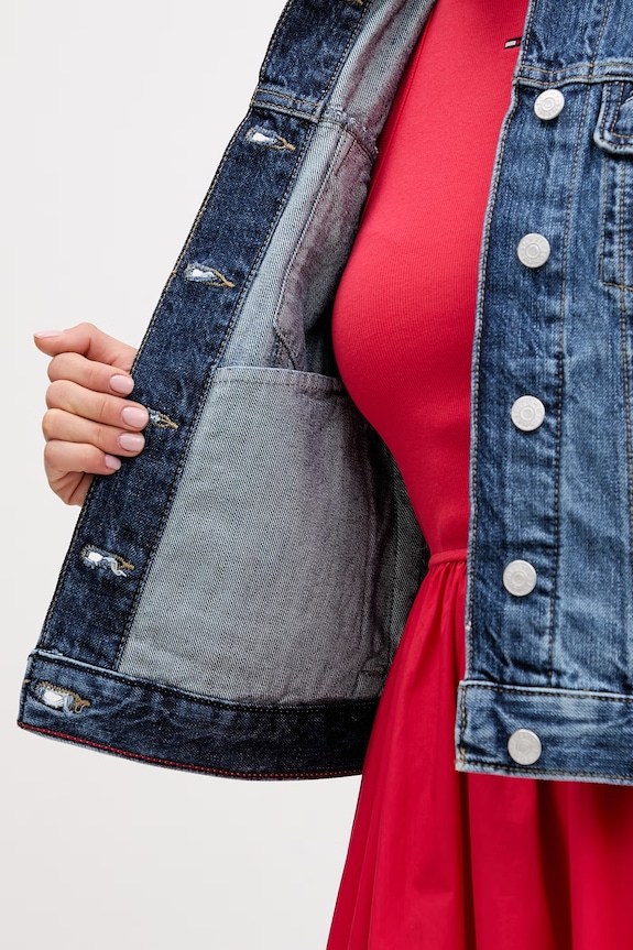 Tommy Jeans kurtka przejściowa damska jeansowa DW0DW22988