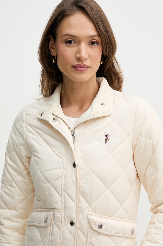 Bunda U.S. Polo Assn. QUILTED JACKET béžová WUP2261