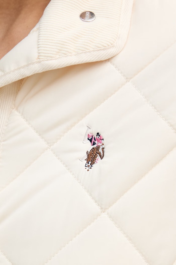 Bunda U.S. Polo Assn. QUILTED JACKET WUP2261 béžová