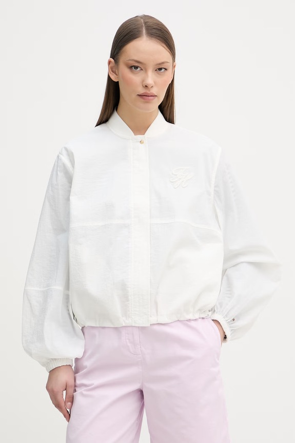 Tommy Hilfiger geacă de tranziție pentru femei bej WW0WW48619