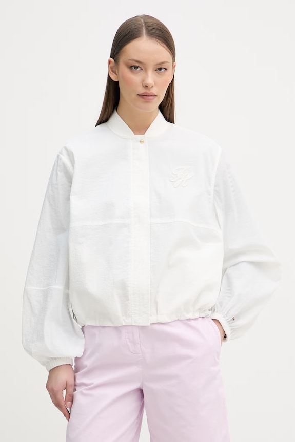 Tommy Hilfiger geacă de tranziție pentru femei bej WW0WW48619