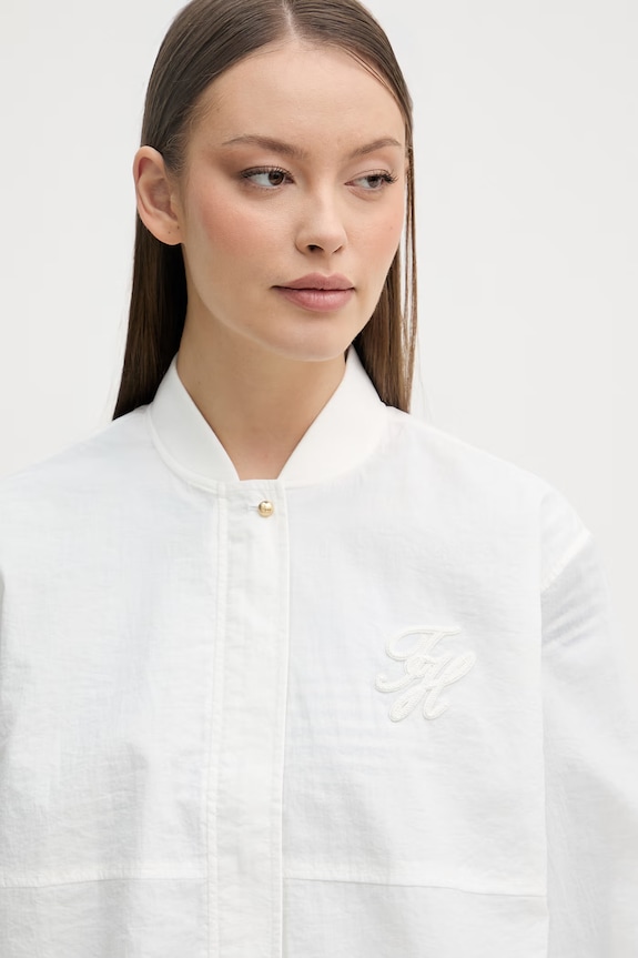 Tommy Hilfiger geacă de tranziție pentru femei bej WW0WW48619