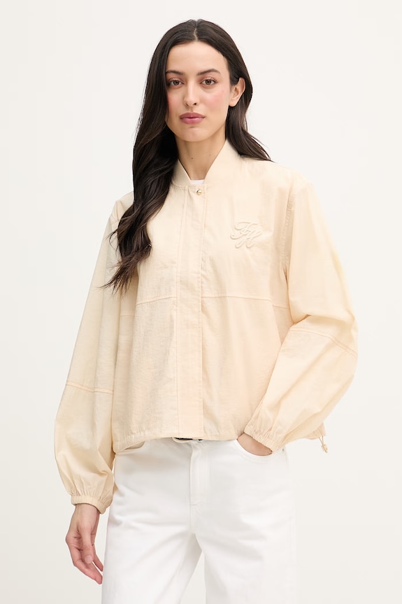 Tommy Hilfiger geacă de tranziție pentru femei bej WW0WW48619