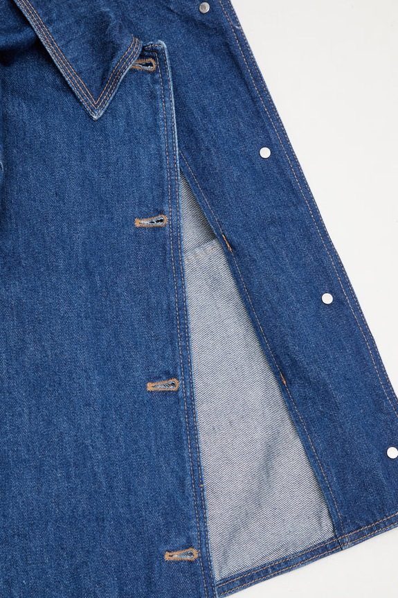Maison Kitsuné bunda dámská džínová QW02104WD4023 modrá