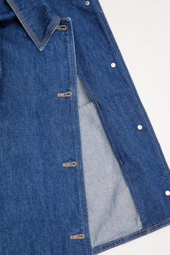 Maison Kitsuné bunda dámská džínová QW02104WD4023 modrá