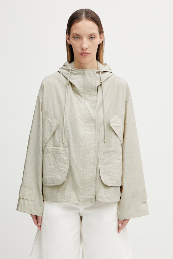Maison Kitsuné Sporty Windbreaker transitional jacket Women's beige QW02203WQ4077