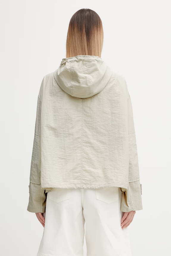 Clothing Maison Kitsuné Sporty Windbreaker transitional jacket Women's QW02203WQ4077 beige