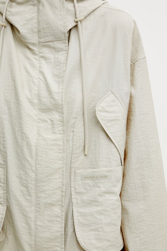 Maison Kitsuné Sporty Windbreaker transitional jacket Women's beige QW02203WQ4077