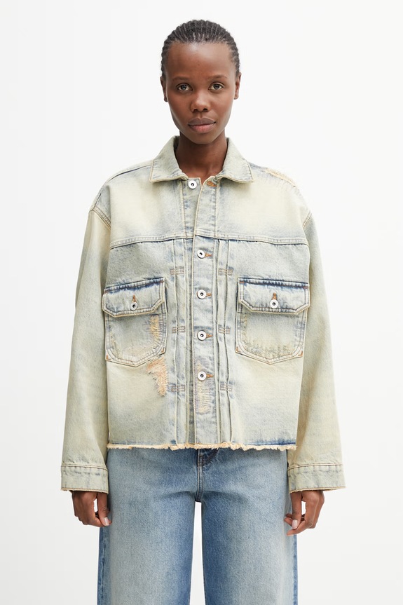 Kenzo Trucker Jacket kurtka damska jeansowa czarny FG52DV2626Q8