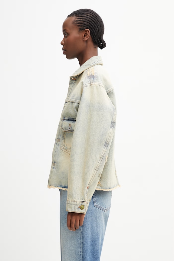 Kenzo Trucker Jacket kurtka damska jeansowa FG52DV2626Q8 czarny SS26