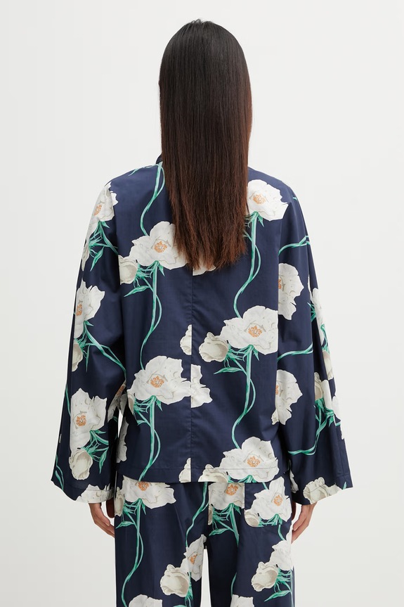 Одяг Kenzo Jacket жіночий бавовняний піджак FG52VE2879O2 темно-синій