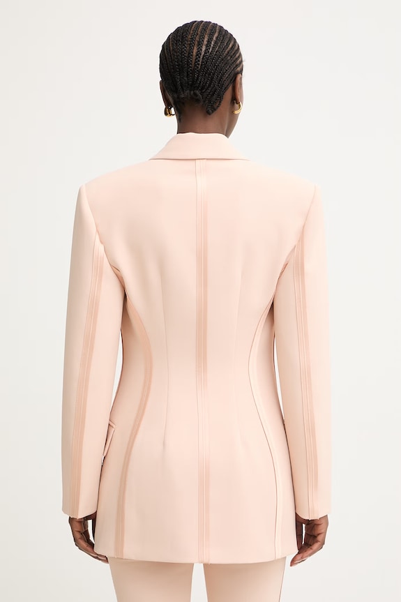 Ρούχα Elisabetta Franchi σακάκι γυναικείο GI24163E2 μπεζ