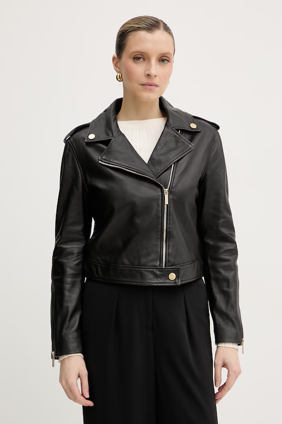 Armani Exchange női bőr motoros dzseki fekete XW001924.AF25817