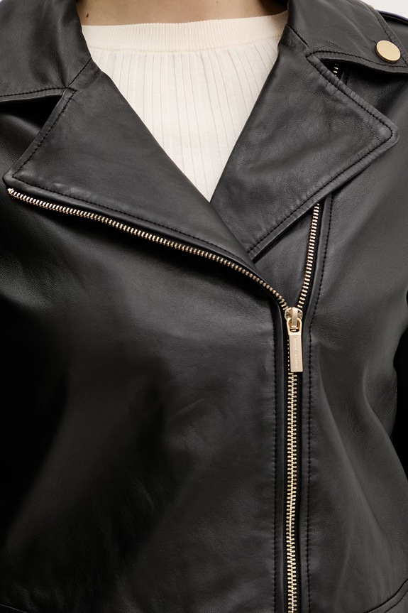 Armani Exchange női bőr motoros dzseki XW001924.AF25817 fekete