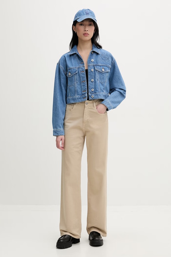 HUGO Blue kurtka jeansowa damska 50556970 niebieski SS26