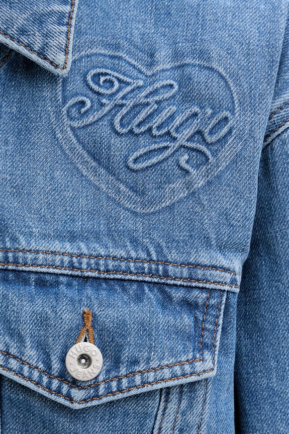 HUGO Blue kurtka jeansowa damska 50556970 niebieski