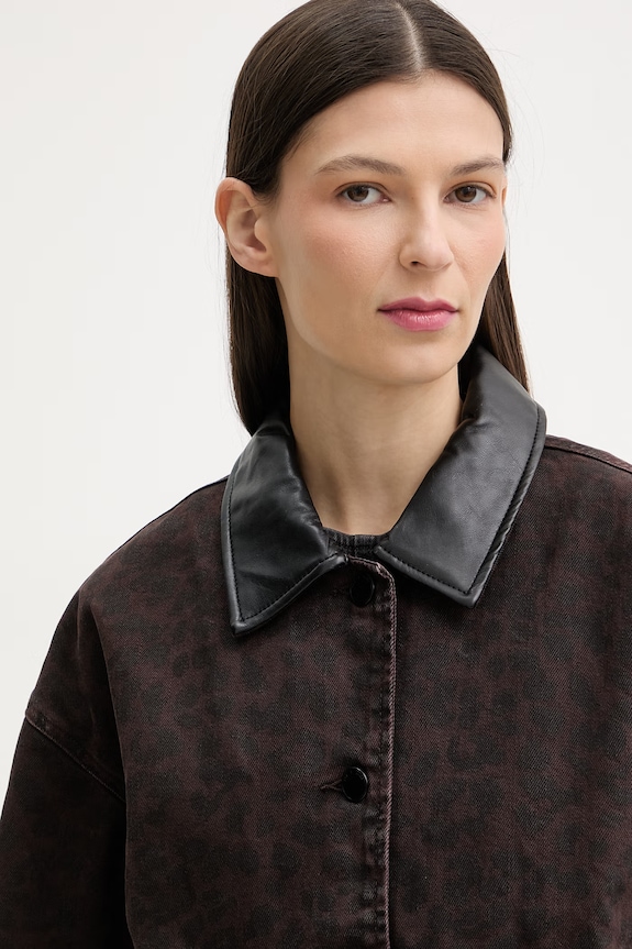 Rag & bone geacă de blugi pentru femei, din bumbac Natalia maro RJ7625HOREL