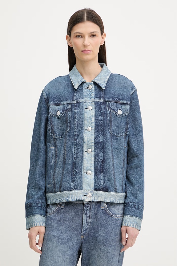 rag & bone geacă de tranziție pentru femei, din bumbac Miramar albastru RC8425H0MTE