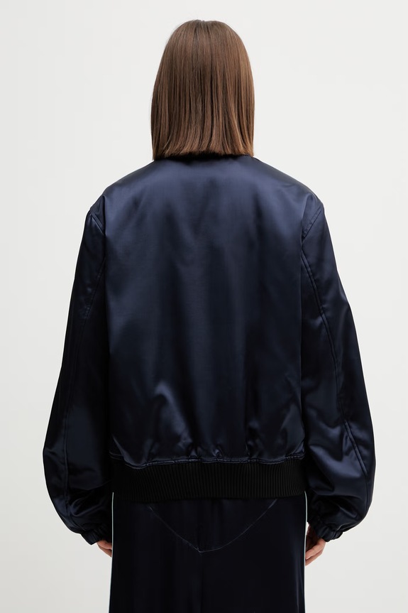 Odjeća Off-White bomber jakna ženska viskozna 2EK00OS26FAB001 mornarsko plava