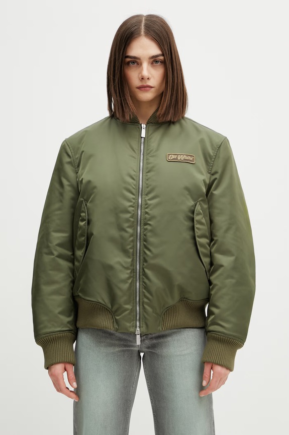 Off-White bomberka damska zielony 2EH032S26FAB001