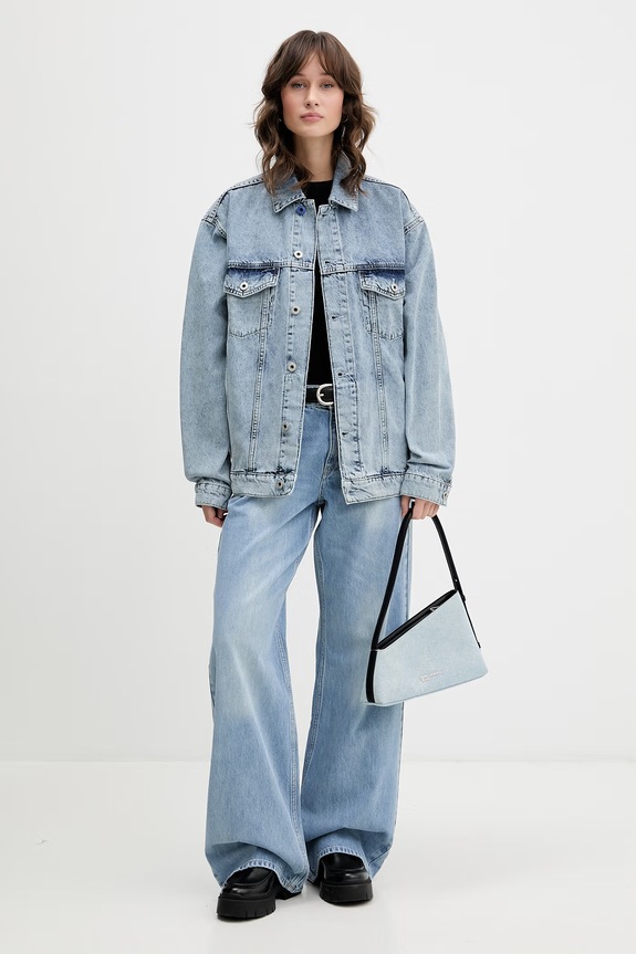 Karl Lagerfeld Jeans bunda dámska rifľová B2W14033 modrá SS26