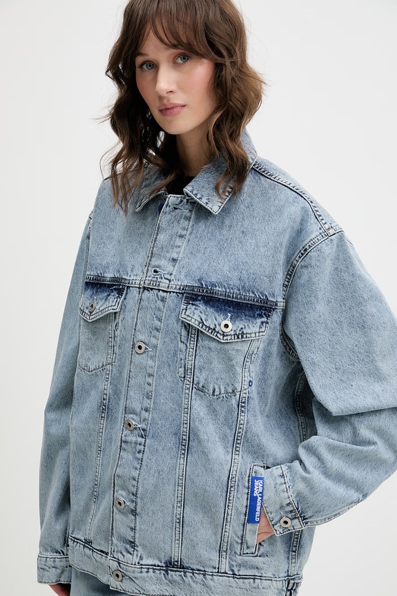 Karl Lagerfeld Jeans bunda dámska rifľová modrá B2W14033