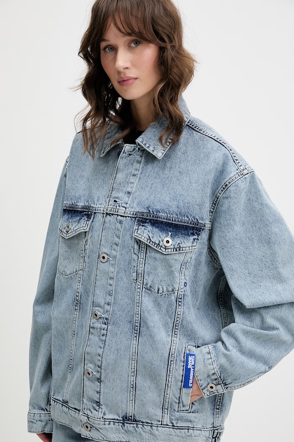 Karl Lagerfeld Jeans bunda dámska rifľová modrá B2W14033