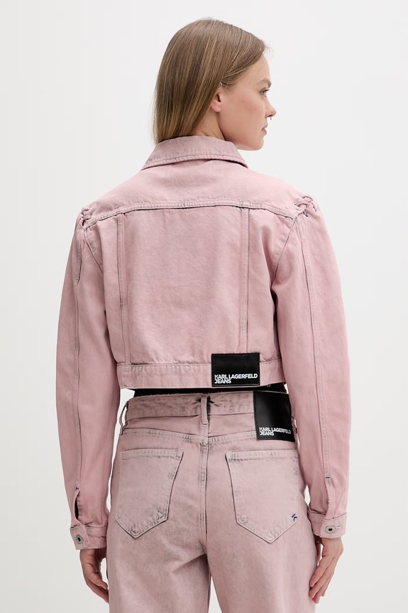 Odzież Karl Lagerfeld Jeans kurtka jeansowa damska B2W14035 różowy