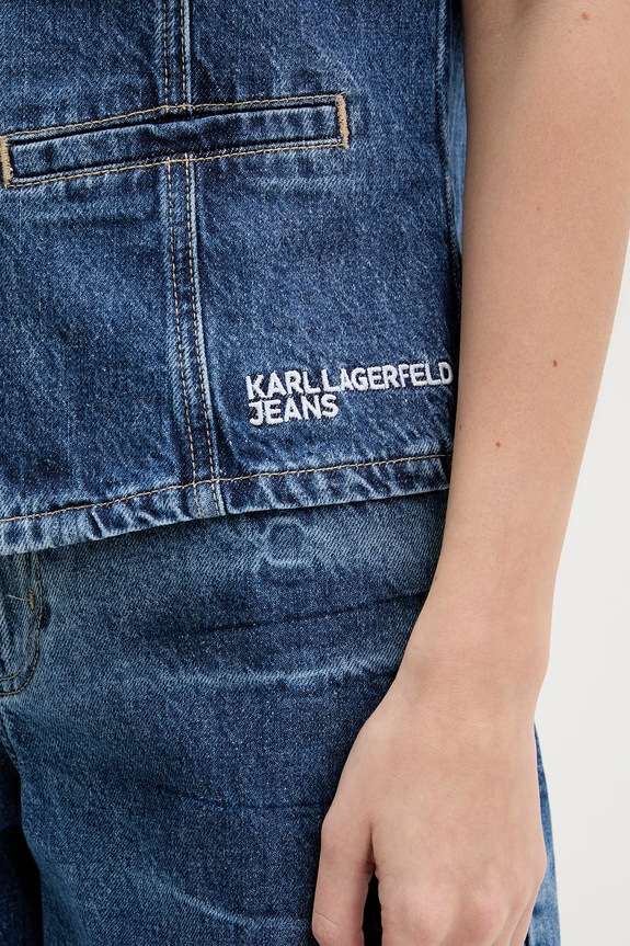 Karl Lagerfeld Jeans vesta dámska rifľová B2W14039 modrá