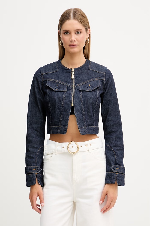 Blugirl Blumarine kurtka jeansowa damska granatowy RA6066.D4992