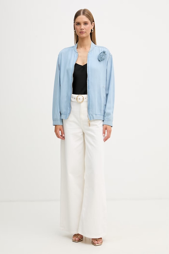 Blugirl Blumarine bomberka damska jeansowa RA6076.D5049 niebieski SS26