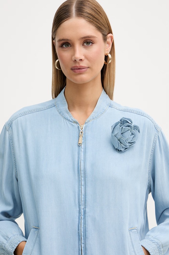 Blugirl Blumarine bomberka damska jeansowa niebieski RA6076.D5049
