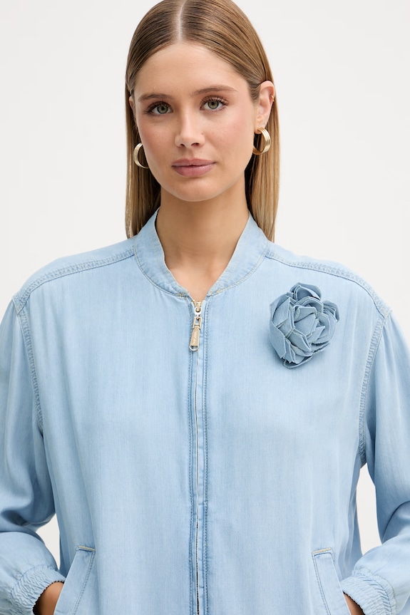 Blugirl Blumarine bomberka damska jeansowa niebieski RA6076.D5049