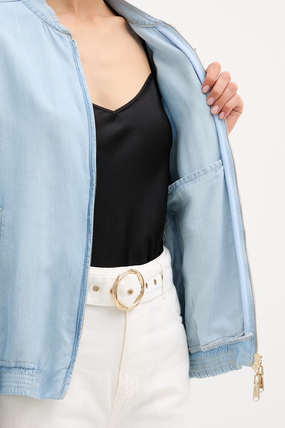Blugirl Blumarine bomberka damska jeansowa RA6076.D5049