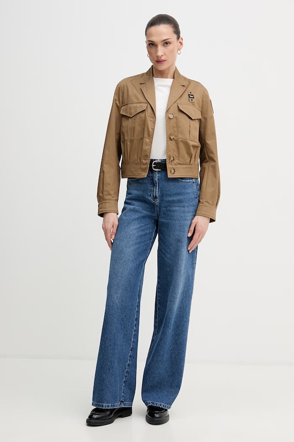 Хлопковая куртка Blauer CLEMENT BLDC04268 коричневый SS26