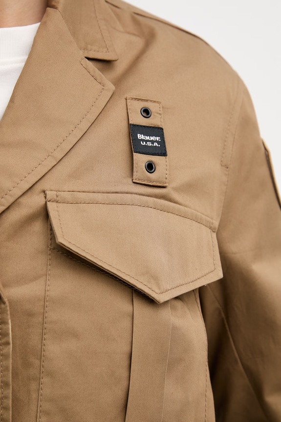 Хлопковая куртка Blauer CLEMENT BLDC04268 коричневый