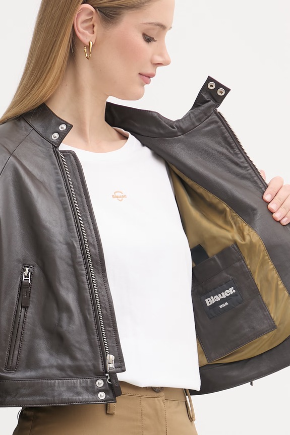 Blauer kurtka damska skórzana LORETTE BLDL02536