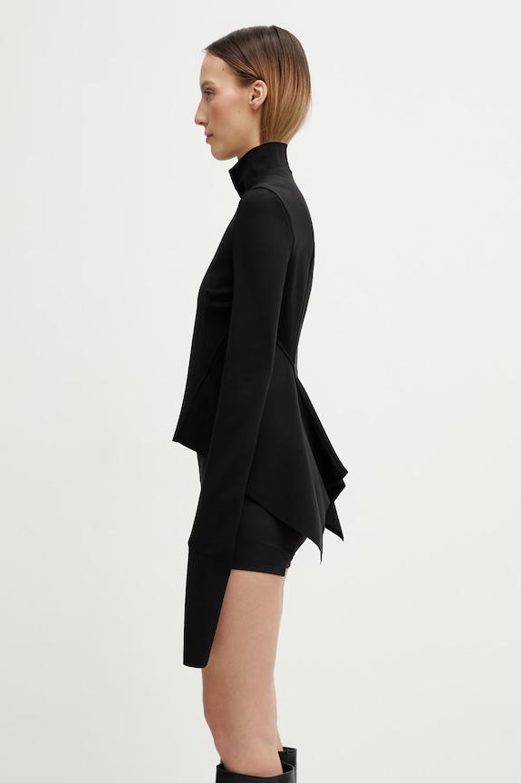 Rick Owens Lilies μπλούζα με κουμπιά γυναικεία με βισκόζη Naska Gary LI01F7704.JCVS μαύρο SS26