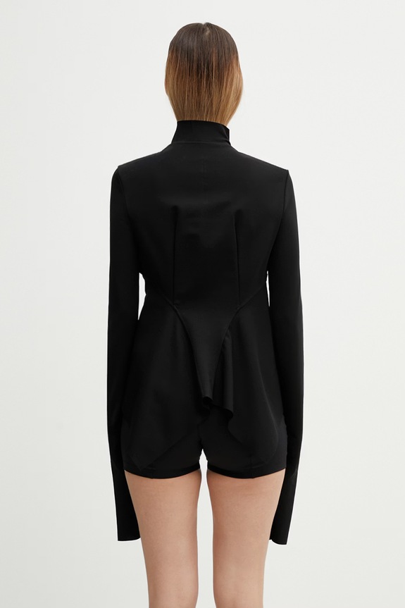 Oblačila Rick Owens Lilies jopica ženska z viskozo Naska Gary LI01F7704.JCVS črna