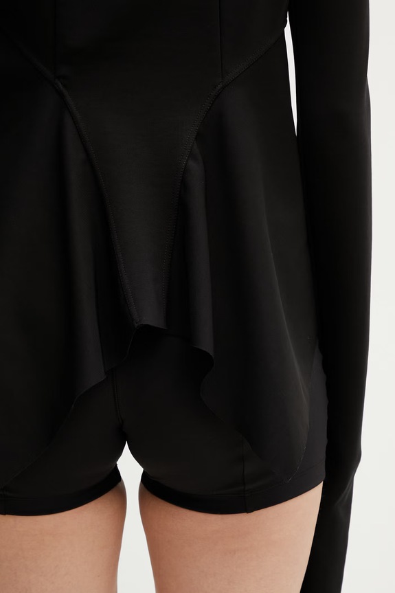 Rick Owens Lilies jopica ženska z viskozo Naska Gary LI01F7704.JCVS črna