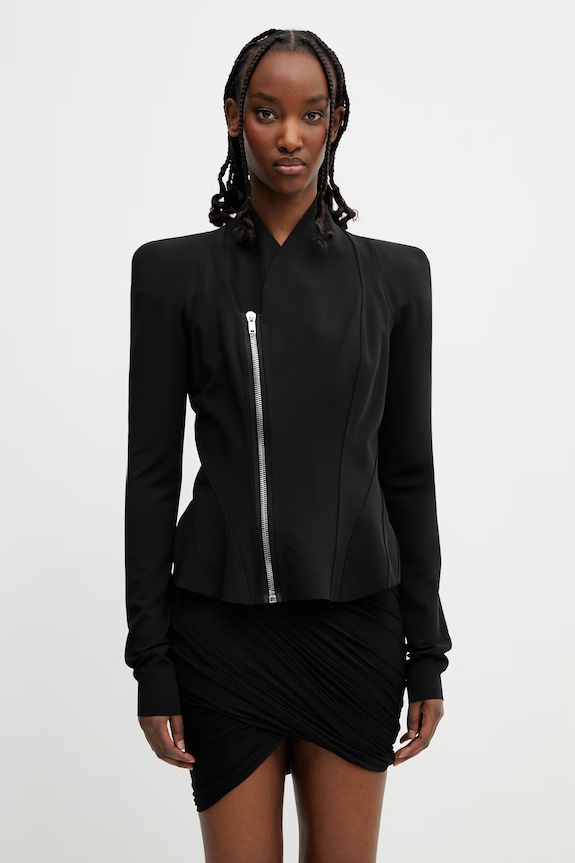 Rick Owens Lilies Princess суичър с цип дамски черен LI01F7703.JCVS